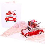 PopLife Love Bug Car 3D Pop Up Card for All Occasions - Valentine's Day, Mother's Day, Anniversary, Birthday Surprise, Wedding, Thank You, Get Well - For Mom, for Sister, for Girl Friend, for Teacher