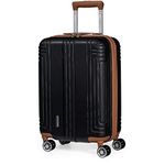 London Fog 21 Inch ABS Hard Sided Suitcase - Cabin Approved EasyJet, British Airways & Jet2 | Hard Shell Luggage with 8 Spinner Wheels | Fits 56x45x25 Cap 37L 55cm 2.6g LFL002-01