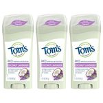 Tom's of Maine Women's Natural Stick Antiperspirant Deodorant, Coconut Lavender, 2.25 Ounce (Pack of 3)