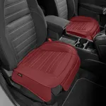 Motor Trend Seat Covers for Cars Trucks SUV, Faux Leather 2-Pack Burgundy Padded Car Seat Covers with Storage Pockets, Premium Interior Car Seat Cover