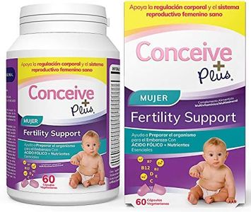 Conceive Plus Suplementos de Fertilidad para Mujeres Preparativos para el Embarazo Tabletas de Calcio y Vitamina D Ácido Fólico, Inositol Vitaminas Prenatales para Mujeres 30 Días 60 Cápsulas
