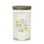 Yankee Candle Midnight Jasmine Signature Medium Pillar Candle, 14.25oz, White