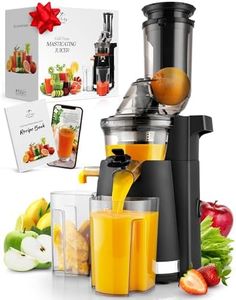 Zulay Fruit Press Machine - Masticating Juicer Machine with High Yield, Quiet Motor, & Reverse Function - Cold Press & Carrot Juicer with Wide Chute - Slow Juicer Machines for Fruits & Vegetables