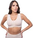 Milia Women's Post Surgery Bra for Recovery Support - Two Adjustable Hook Levels - 2314 Beige