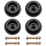 HQPASFY Mower Anti Scalp Deck Wheel Kit Set of 4 Replacement for Bad Boy 022-5234-98 Exmark 103-4051 103-7263 & Many Bore 5/8" Wheel Size