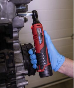 Sealey 12V 3/8" Ratchet Wrench Kit – SV12 Series, 2 Batteries, Red/Black