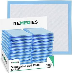 Remedies - Disposable Bed Pads 30" x 36" - 100 Count - Large Bed Pads for Incontinence - Seniors, Adults & Kids Chucks Pads - Adult Absorbent Incontinence Disposable Underpads for Beds & Furniture