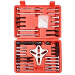 ATPEAM 46PCS Harmonic Balancer Puller Set | Comprehensive Puller Tool Kit with Steering Wheel Puller, Gear Puller, Crank Shaft Pulley | Essential Harmonic Balancer Puller for Flywheel Removal