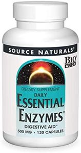 Source Naturals Essential Enzymes 500mg Bio-Aligned Multiple Enzyme Supplement Herbal Defense For Daily Digestive Health - Supports A Strong Immune System - 120 Veg Capsules