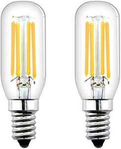 Bonlux 4W E14 LED Cooker Hood Bulb E14 SES Small Edison Screw Mini Filament Lamp T26 Tubular Light Bulb Warm White 2700K 40W Halogen Replacement for Fridge/Freezer/Cooker Hood Not Dimmable(2-Pack)