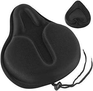 MSDADA Large Gel Bike Seat Cover, Extra Soft Exercise Bike Seat Cushion for Men Women Comfort Wide, Fits Cruiser and Stationary Bikes, Spinning, Indoor Cycling (11.41 inch x 10.24 inch)