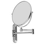 8 Inches 10X Magnifying Bathroom Makeup Mirror, Wall Mounted Swivel Shaving Cosmetic Mirror Round Vanity Mirror