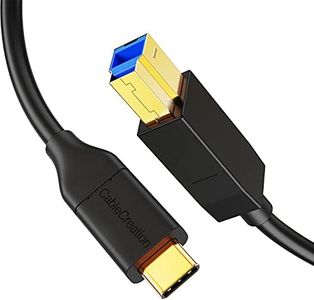 CableCreation USB B to USB C Cable 4FT, USB 3.1 USB C to USB B Cable 10Gbps, USB Type B to Type C Thunderbolt 3 Host MacBook Pro Air, External Hard Drive, Docking Station, Scanner, etc, 1.2M, Black