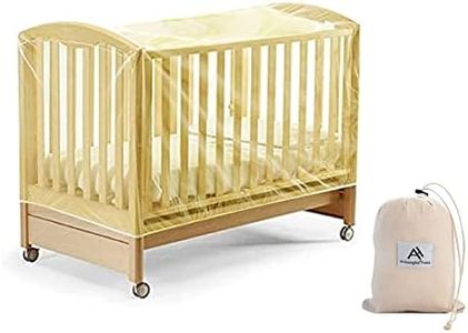 AmazingHind Mosquito Insect Net for Crib, Cot Bed with Zipper - Crib Climbing Prevention & Pet Barrier - Color: Peach (Crib Net)