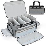 Medical Supplies Bag,First Aid Bag Empty,Emergency Medical Trauma Bag,Home Health Nurse Bag with Detachable Dividers,Ideal for Nurse, Physical Therapists, Doctors(Grey)