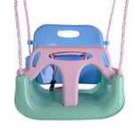 AIPINQI 3 in 1 Kids Swing Seat, Infant Toddler Children Secure Swing Seat Detachable Swing Seat High Back Swing Set for Playground Indoor Outdoor, Green