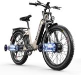 Shengmilo E Bike Electric Bike 26 Inch E-Mountain Bike full suspension E-Bike 48V17.5Ah Battery 7-Speed shifting electric cycling with Fat Tire mechanical disc brake aluminum frame