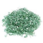 Green Fire Glass, 10 Pounds of ½ In. Premium Tempered Fire Pit Glass, Reflective Fireglass for Fire Pit, Fire Table, Fireplace, Natural Gas and Propane, Fire Glass Pellets Rocks, High Luster Glass