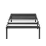 VECELO 35cm Metal Platform Bed Frame,Heavy Duty Steel Slat/Easy Assembly Mattress Foundation/Noise Free&No Box Spring Needed (Single)