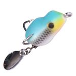 Chief Angler Air Topwater Snakehead Small Frog Lure Micro Super Soft Rubber Body Live Action Fishing Bait with Spinner 25mm 3.2g