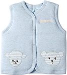 XYIYI Blue Baby Warm Jacket Cotton Vest, Unisex Infant Toddler Padded Waistcoat