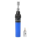 Welding Pen Tool,Butane Soldering Iron,Butane Gas Operated Soldering Pen,1300℃ Gas Soldering Iron Electric Blow Pen Welding Torch Tools (blue)
