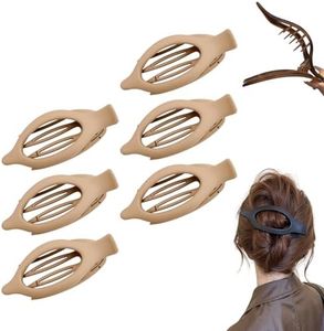 Flat Hair Clips for Women, French Hair Claw Clips for Thick, Thin, Long & Short Hair, Duck Billed Clips, No-Slip Grip Hair Styling Accessories for Women Girls Daily Use (Brown 6PCS)