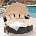 SUNCROWN Outdoor Patio Round Daybed