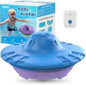 Pool Alarm with Indoor Receiver, 110dB Ultra Loud Floating Alarm for Inground & Above Ground Pools, Adjustable Sensitivity for Backyard Water Safety with Children & Pets, Navy-Violet