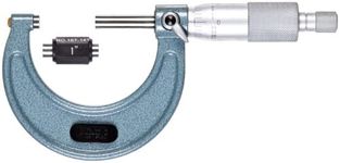 Mitutoyo 103-178 Outside Micrometer, Baked-enamel Finish, Ratchet Stop, 1-2" Range, 0.001" Graduation, +/-0.0001" Accuracy