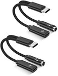 2Pack 2 in 1 USB C to 3.5mm Aux Ada