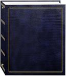 Pioneer Photo Albums Magnetic Self-Stick 3-Ring Photo Album 100 Pages (50 Sheets), Navy Blue