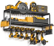 Spampur Power Tool Organizer, 15 Min Quick Assembly & Max 150lb load by Heavy Duty Metal, 7 Slots for Cordless Drill in Garage/Workshop/Pegboard/Shed Suitable for Father Gift Man Gift