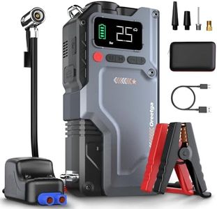 Portable Car Jump Starter with Air Compressor, 6000A Car Battery Jump Starter Battery Pack, 12V Car Jump Box Car Battery Jumper Starter, 150PSI Car Tire Inflator Air Pump for All Gas/12.0L Diesel