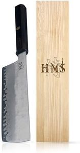 HMS Hand Forged Professiona Kitchen Knife - Japanese HAP40 Triple-Layer Steel (6.5 Inch Nakiri Knife)