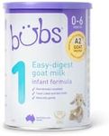 Bubs Goat Milk Infant Formula Stage 1, Baby 0-6 Months, Proudly Australian Made with Goat Milk, 400g