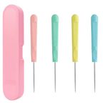 4 Pieces Sugar Stir Needle Scriber Needle Modelling Tool Biscuit Icing Pin Cookie Icing Pin Cake Decorating Needle Baking Pin Icing Pin Whisk Cookie Scribe Tool with Box, Multicolor