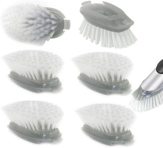 Brush Refills for OXO Dish Brush - 6 Pack Dish Brush Cleaning Soap Dispensing Head Replacement for Scrubber(Grey)