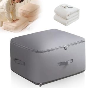 Generic Storage Organizer, 2024 New Ultra Space Saving Self Compression Organizer, Dustproof and Moisture-proof Compression Storage Bag for Comforters, Clothes, Blankets (Grey, X-Large)