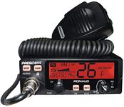 President Electronics Ronald AM/FM/PA Ham Transceiver 10 and 12 Meter Amateur Mobile Radio with Rotary Channel Selector, RF Power, Manual Squelch, ASC, LCD Display, Digital S-Meter