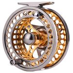 Sougayilang Fly Fishing Reel Large Arbor 2+1 BB with CNC-machined Aluminum Alloy Body and Spool in Fly Reel Sizes 5/6