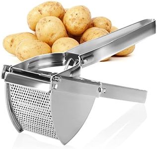 com-four® Kartoffelpresse aus rostfreiem Edelstahl, spülmaschinengeeignet - Spätzlepresse - Spaghettieispresse - Kartoffelstampfer