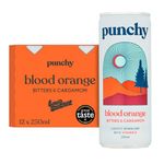 Punchy Drinks - Blood Orange, Bitters & Cardamom - Premium Soft Drink, Mixer, Sparkling Water, Vitamin D, All Natural, Low Calorie, Non Alcoholic - 12 x 250ml