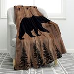 Jekeno Bear Blanket Gifts for Women Men Mom Coworkers Friends Birthday Christmas Party Decorations Print Presents Soft Cozy Plush Kids Adults Throw Decor Home Bedroom Living Room Sofa Couch 50"x60"