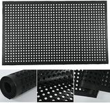 uyoyous Rubber Floor Mat with Drainage Holes 59 x 35.4 Inch Commercial Floor Rubber Matting Non-Slip Backing Restaurant Bar Kitchen Floor Mat Indoor Outdoor for Wet Area