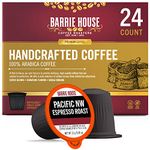 Barrie House Pacific Northwest Espresso Roast Single Serve Coffee Pods, 24 Pack | Compatible With Keurig K Cup Brewers | Fair Trade Organic Small Batch Artisan Coffee in Convenient Single Cup Capsules