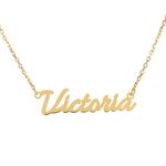 14K Solid Gold Name Necklace - Personalized Necklace - Gold Necklace - Gold Name Plate - Gold Name Jewelry - Bridesmaid Gift - Gift for her