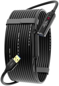ZVOIYKM USB 3.0 Active Extension Cable 100ft, 4 Signal Amplifiers 5Gbps