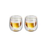 Judge Double Walled Glass Espresso Coffee Shot Cups, Set of 2, 75ml - Vacuum Insulated, Handcrafted Artisan - Strong, Heat Resistant & Dishwasher Safe