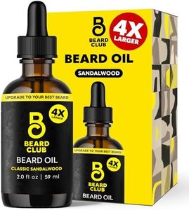 The Beard Club Beard Oil for Men - 2oz Classic Sandalwood Natural Beard Oil with Castor & Amber Oils - Beard & Mustache Conditioner - Hydrates, Softens & Soothes Dry Skin - Strengthens Hair Follicles